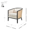 thumbnail image 3 of New Pacific Direct Tillman Linen Accent Arm Chair w/ Rattan, 3 of 13
