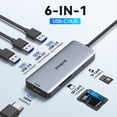 thumbnail image 2 of Adaptador USB C Hub HODO 6 en 1 con HDMI 4K, USB 3.0, SD/TF para MacBook, 2 of 7