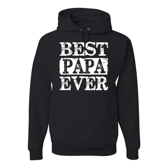 Wild Bobby, Best Papa Ever, Father's Day, Unisex Graphic Hoodie Sweatshirt, Black, Small