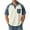 Blue4#13317KK, variant on Hearthz Mens T-Shirts Denim Patchwork Raglan Mens Short Sleeve Shirt Collared Button Down Shirt Men with Pocket Blue XL