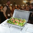 thumbnail image 2 of PRIJESSE 5 Pack Chafing Dish Buffet Set, 8QT Buffet Servers and Warmers Chaffing Servers Stainless Steel with Hull Pan, Rectangular Food Warmers for Parties Buffets, 2 of 6