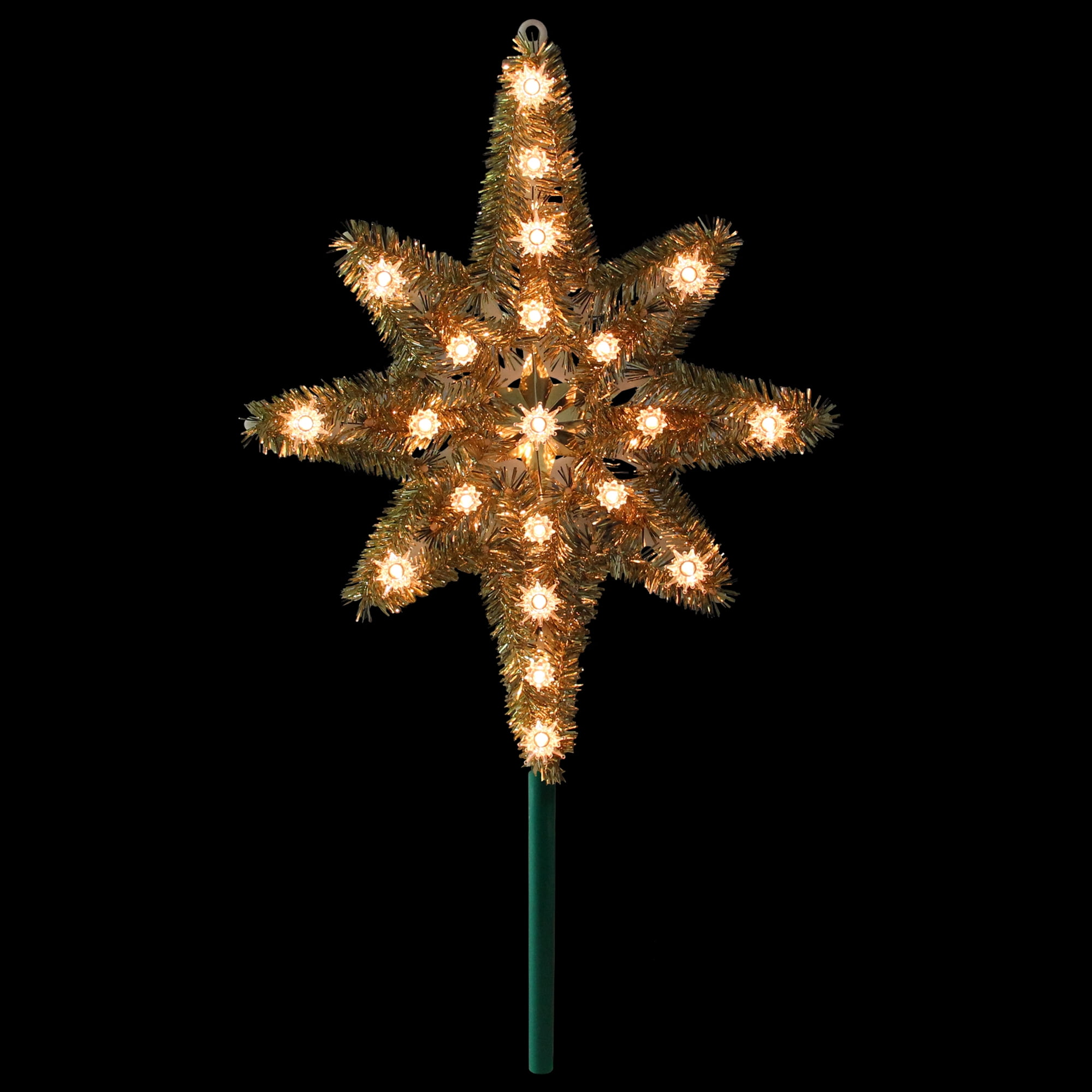 Northlight Green Plastic Christmas Tree Topper, 21"