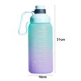 thumbnail image 1 of Vaso degradado de gran capacidad Botella de agua duradera y báscula (gradiente verde) Likrtyny Para estrenar, 1 of 9