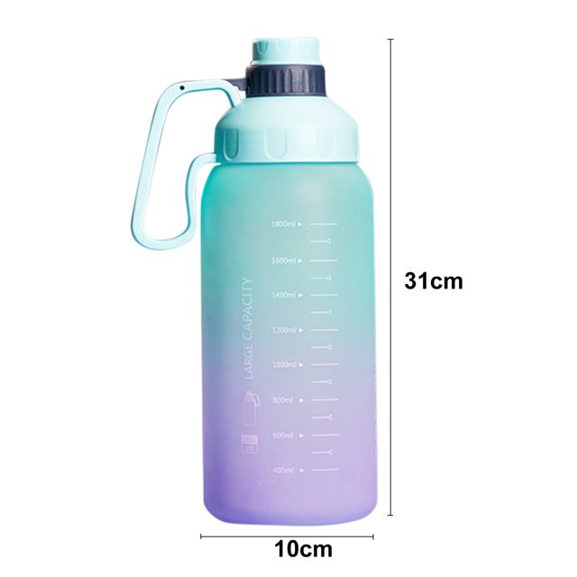 Vaso degradado de gran capacidad Botella de agua duradera y báscula (gradiente verde) Likrtyny Para estrenar