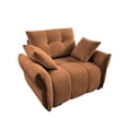 thumbnail image 6 of JERFIT Modern Chenille Sofa, 47" Single Seater Couch with Pillows for Living Room, Office, Apartment, Ergonomic Support, Burnt Orange, 6 of 10