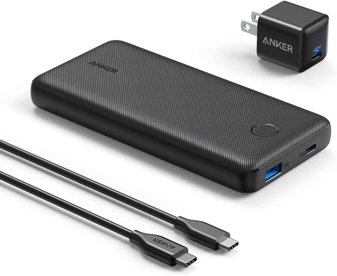 Anker Portable Charger, Essential 20000 PD (18W) Power Bank with 18W USB C Charger, - Walmart.com