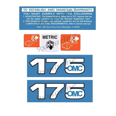 OMC Cobra and King Cobra Remastered Engine Sticker 175