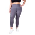 thumbnail image 3 of IINERZIA 2 Pack Womens Crossover Plus Size Leggings High Waisted Tummy Control Criss Cross V Waist Plus Size Black and Charcoal 1X, 3 of 5