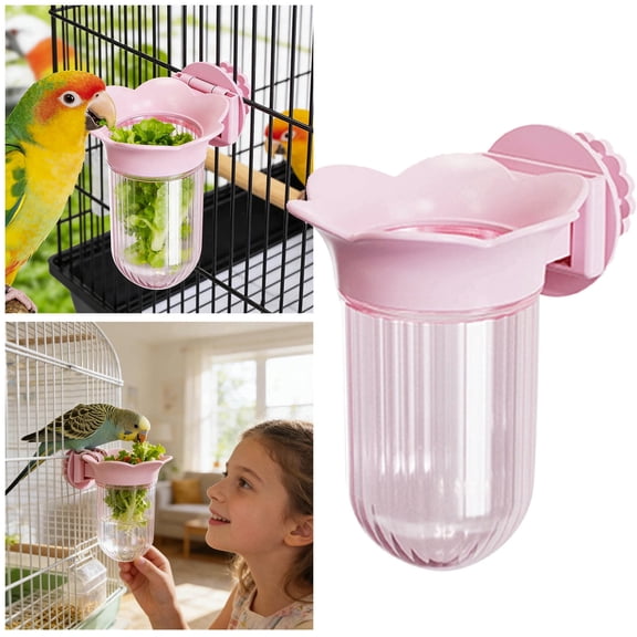 UP TO 70% OFF! Millet Holder for Bird Cage Feeder Parrot Vegetable Veggies Holder No Mess Bird Feeder Cups for Fruit with Water Storage to Keep Fresh Hanging Cage for Parakeet Macaw Lovebirds