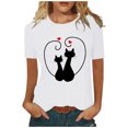 thumbnail image 1 of Blusas y camisas con estampado floral de cuello redondo y manga corta informales con estilo para primavera y verano para mujer OAVQHLG3B Store  lin121212, 1 of 3