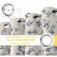 thumbnail image 6 of Navy Blue Leaves Blackout Curtains for Bedroom/Living Room, Thermal Insulated Kitchen Curtains, Vintage Summer Botanical Farmhouse Rustic Grommet Darkening Window Treatment Drapes 52"x63"x2, 6 of 8