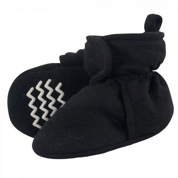 Hudson Baby Baby and Toddler Quilted Booties, Black, 0-6 Months