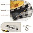 thumbnail image 6 of Round Rugs 3Ft, Yellow Gnomes Round Area Rug Washable Indoor Throw Carpet, Vintage Daisy Honey Plaid Flower Small Non Slip Circle Rug for Bedroom Living Room Home Decor Aesthetic, 6 of 8