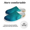 thumbnail image 6 of Fotbe Beach Pattern Women's Fuzzy Curly Fur Memory Foam Loafer Slippers Indoor Outdoor Slippers Winter Home Shoes-40/41, 6 of 7