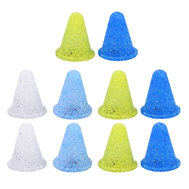 KAKOWELY 10 conos de cristal LED de colores para entrenamiento de fútbol, rugby, obstáculos y barreras para deportes al aire libre para niños, juegos y actividades al aire libre, color aleatorio.