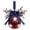 A2#Red, variant on 4th of July Patriotic Metal Bell Ornament, Independence Day Hanging Decorative Bell with American Flag Bow, Star Cutout Door Wall Decor for Porch Garden Patio and Outdoor Home Decoration, White