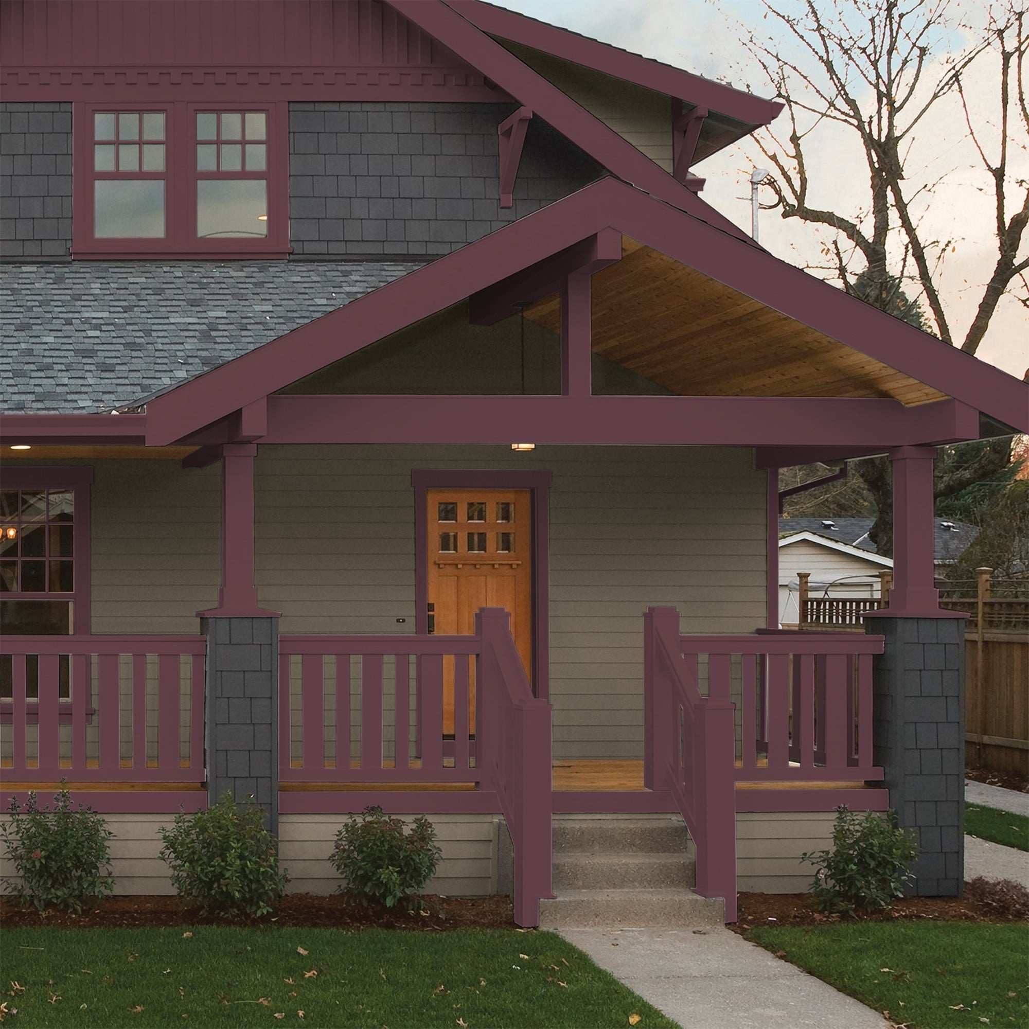 Glidden HEP Gooseberry / Purple Semi-Gloss Exterior Paint with Primer, 1 Quart