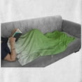 thumbnail image 6 of Ombre Soft Flannel Fleece Blanket, Green GrassForest Plant Nature Inspired Vivid Colored Modern Design Digital Artwork, Cozy Plush for Indoor and Outdoor Use, 60" x 80", Mint White, by Ambesonne, 6 of 6