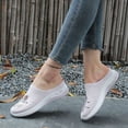 thumbnail image 5 of Domuza Orthopedic Shoes for Women Comfortable Casual Athletic Work Woven Mesh Breathable Sneakers Lightweight Non-Slip Arch Support Slip On Walking Shoes Light pink 7（EU-38）, 5 of 6