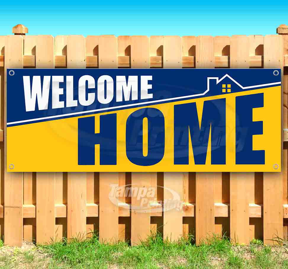 Welcome Reception 13 oz Heavy Duty Vinyl Banner Sign with Metal Grommets New Store Advertising Many Sizes Available Flag,