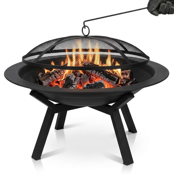 Fire Pit for Outside Wood Burning 28’’ Fire Pit Wood Burning