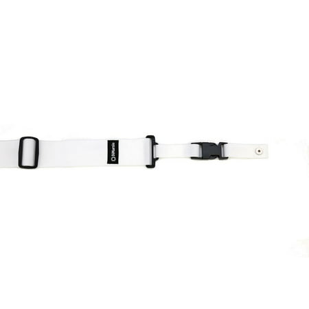 DD2200W Shoulder Strap White, 2-wide Heavy-duty Lightweight Nylon Guitar Strap - White By