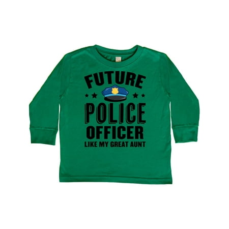 

Inktastic Future Police Officer Like My Great Aunt Gift Toddler Boy or Toddler Girl Long Sleeve T-Shirt