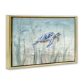 thumbnail image 4 of Stupell Industries Undersea Turtle Swim Animals Painting Gold Floater Framed Canvas Art Print Wall Art, 25 x 17, 4 of 10