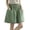 Green, variant on Swim Shorts Women Casual Elastic Waist Pockets Knee Length Bermuda Shorts for Women,Beige,L