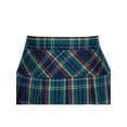 thumbnail image 4 of Girls Skirt Back School Uniform Peacock Green Tartan Skirt 9-10 Years, 4 of 5