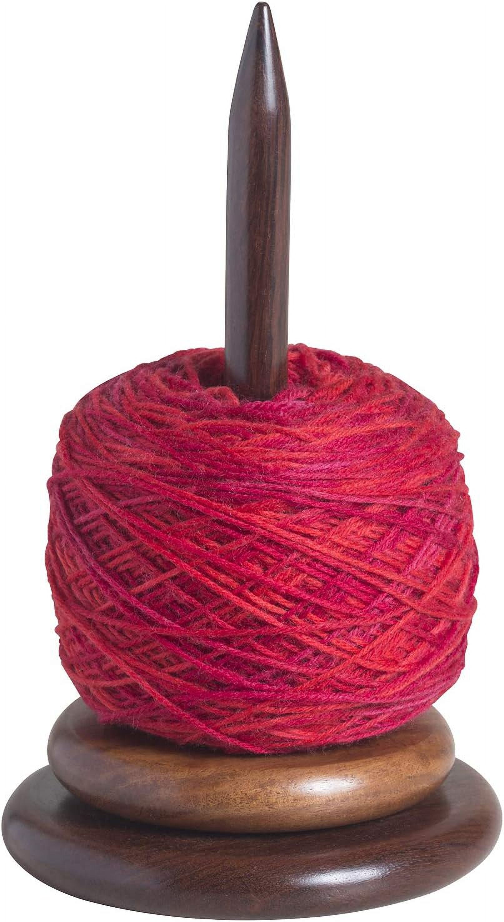 Knit Picks Spinning Wooden Yarn Ball Holder Yarn Spindle - Solid Acacia