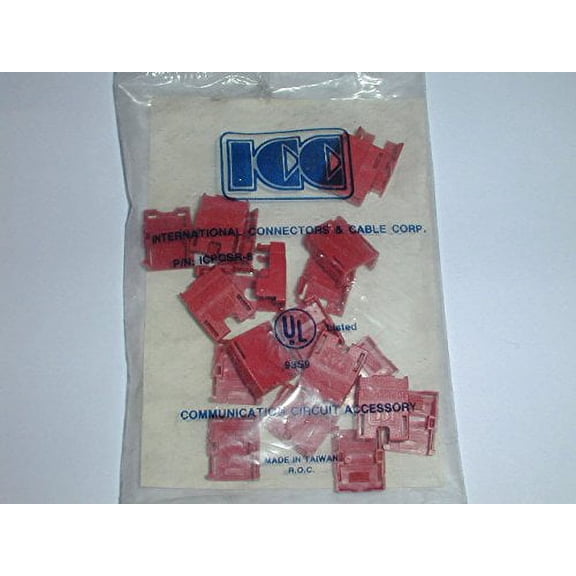 ICC ICPCSR-8-RED STRAIN RELIEFS FOR RJ45 PATCH CORDS (10PER PACK) - ICPCSR-8-RED