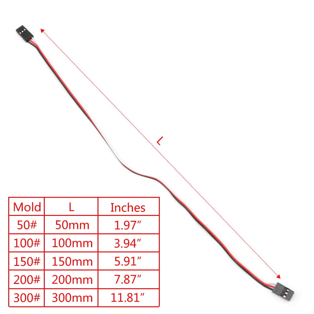 Details about   10pcs 5cm Male to Male Quadcopter Extension Servo Lead Futaba JR Cable Wire 