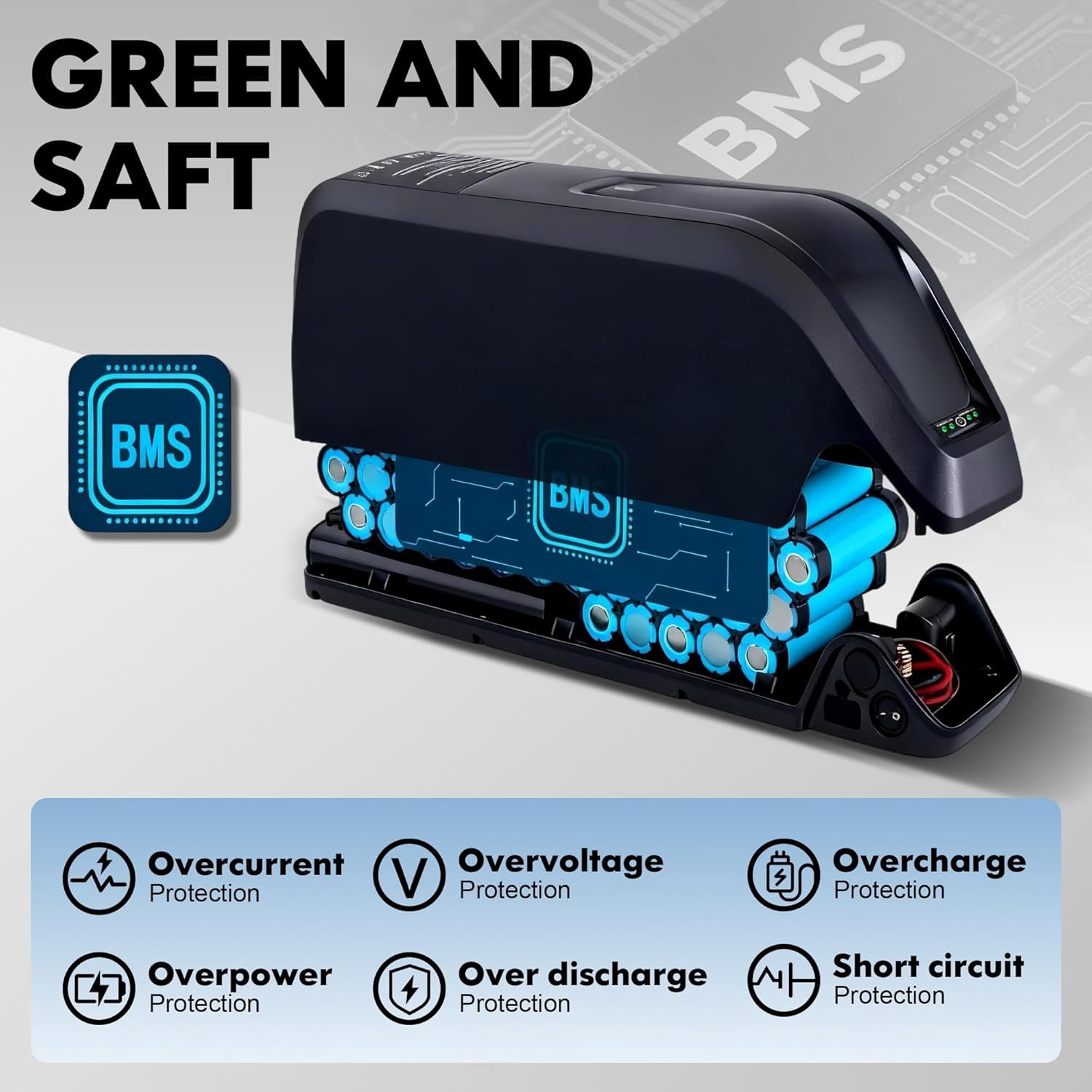48V 17.5Ah Lithium Ebike Battery, w/ 30A BMS, for Electric Bicycles & E-Motorcycles(100W-1500W) , Includes  5Pins Base, XT60 Connector