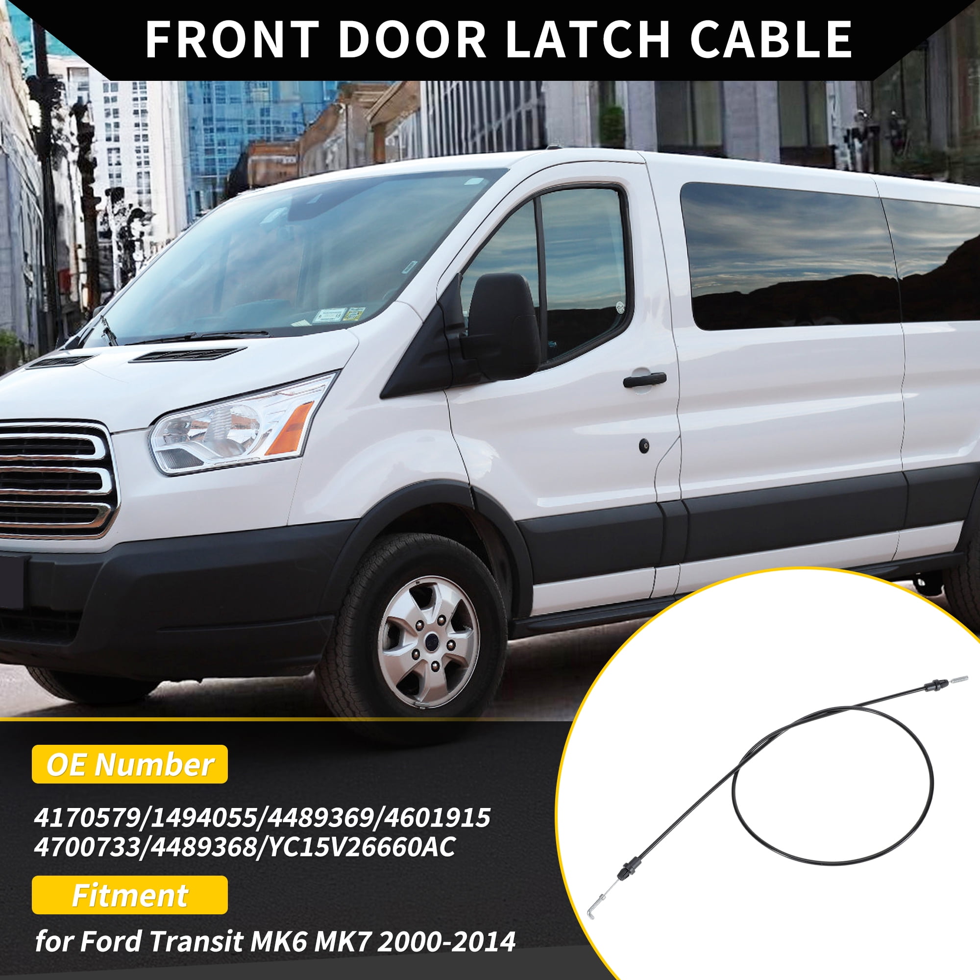 Unique Bargains Exterior Door Lock Cable Replacement for Ford Transit MK6 MK7 2000-2014