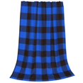 thumbnail image 2 of Bingfone Buffalo Plaid Blue Black Print Flannel Fleece Blanket Throw Blanket For Bed,Sofa,Couch,Travel,Camping(40"X30"), 2 of 9