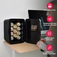 thumbnail image 3 of Frigidaire Retro 10L Mini Personal Refrigerator, 15-Can Capacity Mini Fridge for Beverages and Skincare, Black Stainless Steel, 3 of 13
