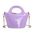 thumbnail image 1 of Bolso de cubo portátil con personalidad sencilla de moda coreana para mujer, nuevo bolso de mensajero mini macaron brillante 2025, 1 of 5