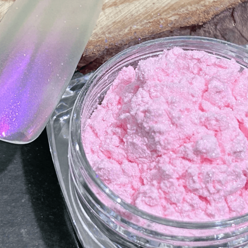 suxuMhao Chrome Nail Powder, Decoration, 1 Piece 10g Pink, Aurora Nail Powder, Iridescent Nail Powder, Holographic Nail Powder, Pearl Nail Powder, Shimmer Chrome,Easy to Apply