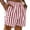 Red#0325J&18, variant on Striped Linen Mens Shorts Button Bermuda Shorts Men Color Block Lightweight Travel Vacation Beach Men Summer Short with Pockets Blue L