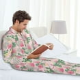 thumbnail image 6 of Balery Tropical Pitaya Pattern Pajama Sets for Men Long Sleeve 2 Piece Sleepwear Loungewear Sets Soft PJ's with Pockets Long Sleeve Comfy Pj Sets-XX-Large, 6 of 7