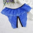 thumbnail image 6 of HOMBOM Womens Underwear Open Crotch Low Rise Breathable Comfort Waist Sheer Lace Daily Wear Young Womens Panties Blue XXL, 6 of 6