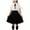 Black, variant on Women School Girl Outfits Set School Girl Costume Top With Mini Pleated Skirt Black,3-4 Years