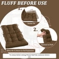 thumbnail image 5 of Kimunuk Outdoor Chair Cushions Set of 2, 42 x 21 x 5 in Non Slip Porch Swing Cushion Seat Back Cushions with Ties for Indoor Patio Rocking Chair, Chocolate, 5 of 8