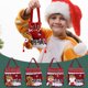 thumbnail image 1 of mfyjkho Bolsa para botella de vino de Papá Noel, saco de regalo de lino para medias navideñas, decoración para fiestas navideñas, juego de 1, 1 of 4