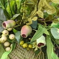 thumbnail image 4 of Half Coverage Wreath  15 Inch Spring Wreaths for Front Door Outside Artificial Wreath for Summer  Welcome Front Door Wreath for Farmhouse, 4 of 7