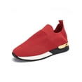 thumbnail image 6 of Gomelly Women Sock Sneaker Breathable Flats Slip On Sneakers Fashion Walking Shoe Running Sport Red 8.5, 6 of 9
