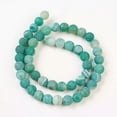 thumbnail image 4 of K-KED Natural Weathered 8mm Green Agate Beads Frosted Round Medium Stone 15", 4 of 4