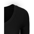thumbnail image 5 of J. METHOD Girl's Junior Basic Casual 3/4 Elbow Half Length Sleeve Active V-Neck Uniform T-Shirt NEGT23 Black S, 5 of 5