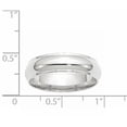thumbnail image 2 of Primal Gold 14 Karat White Gold 6mm Half-Round with Edge Band Size 7, 2 of 4